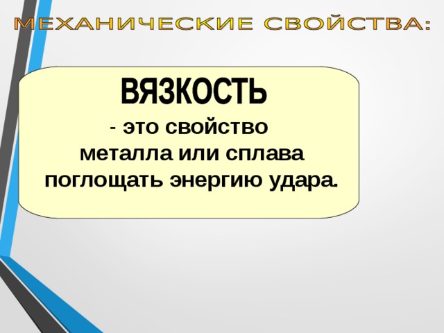 - это свойство  металла или сплава  поглощать энергию удара. 