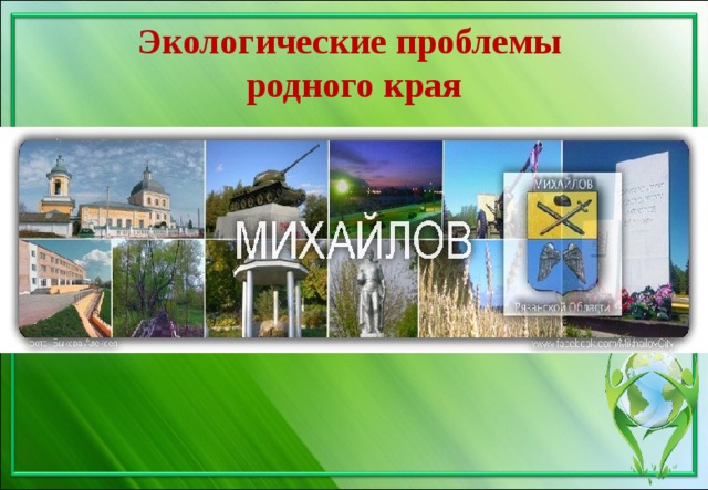 Экологические проблемы  родного края 