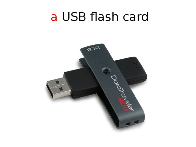 a USB flash card 