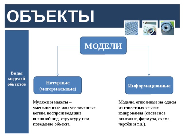 В отношениях объект модель находится. Виды натурных моделей. Натурные и информационные модели. Информационная модель и натурная модель. Внешний вид модели объекта.