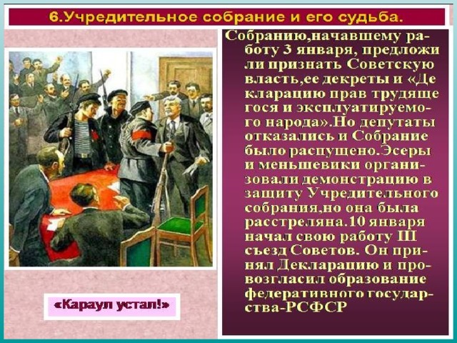 Учредительное собрание презентация