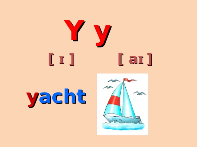 Y y [ ɪ ] [ a ɪ ] y acht 