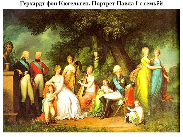 Герхардт фон Кюгельген. Портрет Павла I с семьёй   