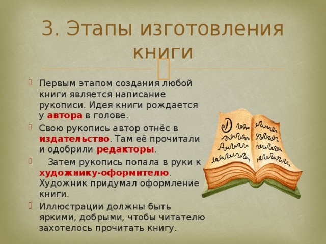 Этапы книги