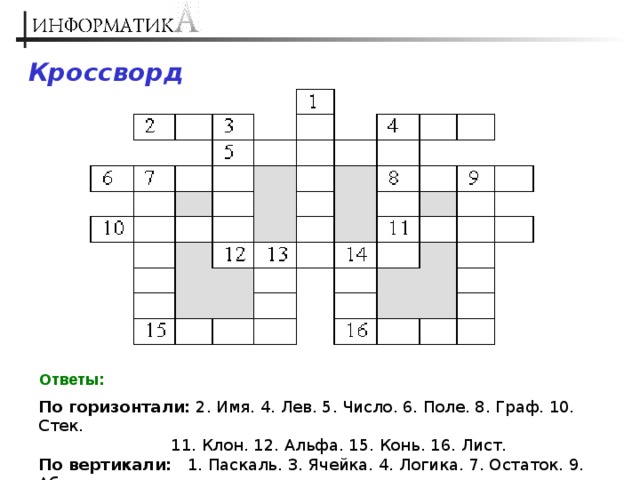 Схема программиста сканворд 8 букв сканворд