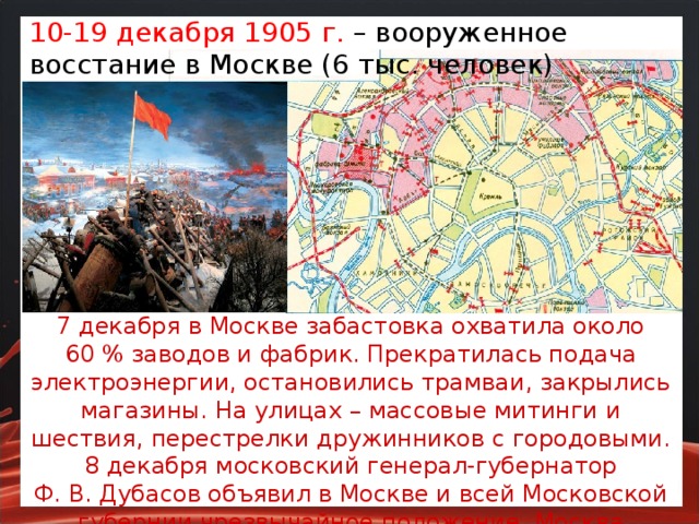 Презентация декабрьское вооруженное восстание в москве 1905