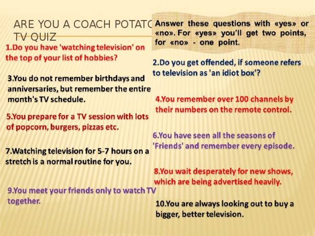Are you a coach PotATO?  Tv quiz