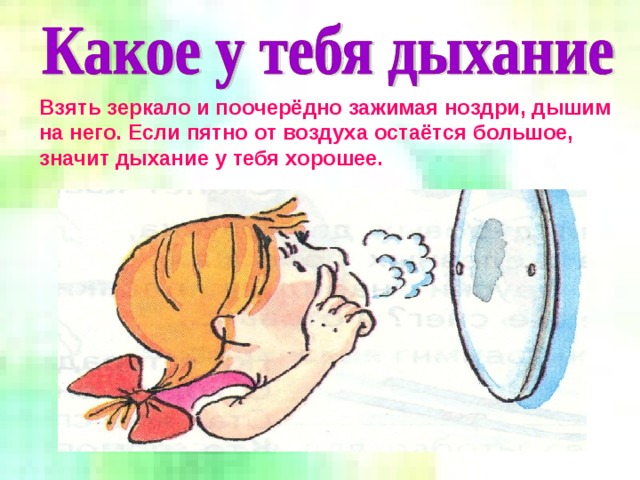 Схема правильного дыхания