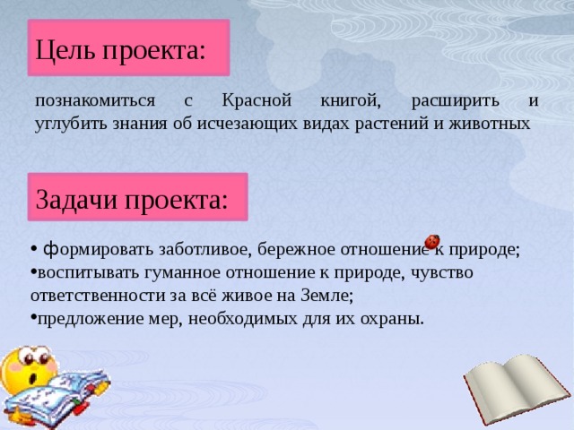 Вывод проекта красная книга