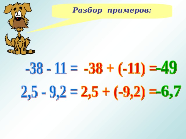 Разбор примеров: 