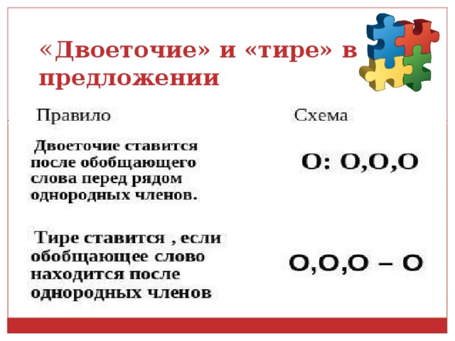 Проект запятая двоеточие или тире