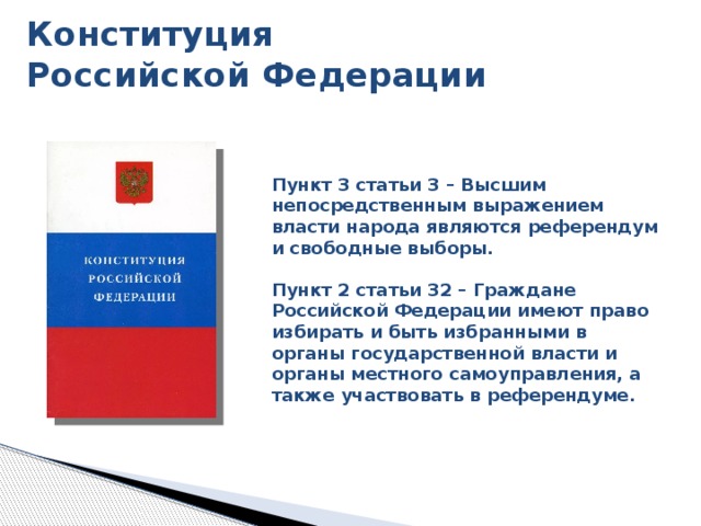 Высшим непосредственно выражением власти народа является