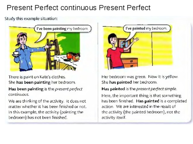 Present Perfect continuous Present Perfect 