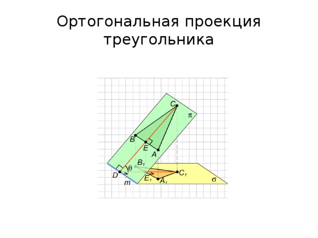 Площадь проекции треугольника