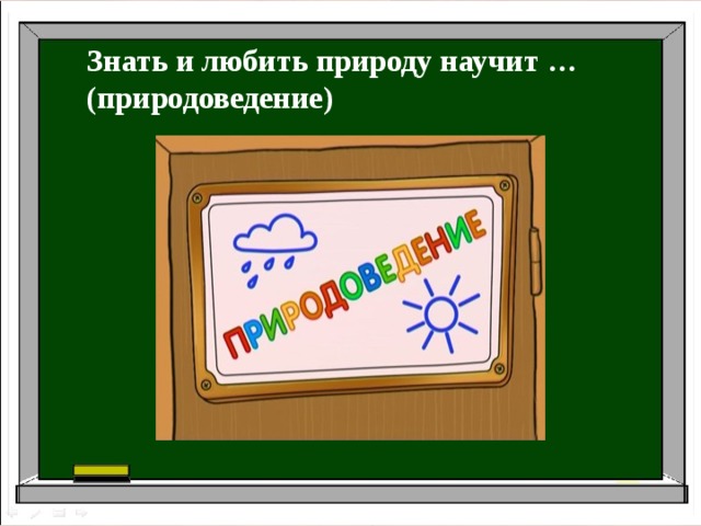 Знать и любить природу научит …(природоведение) 