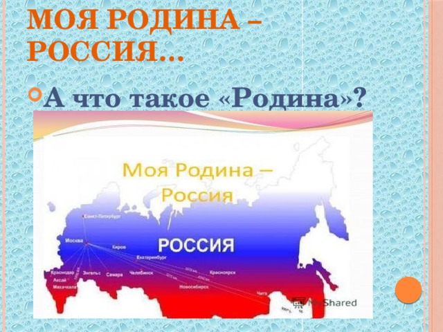 Моя Родина – Россия… А что такое «Родина»? 