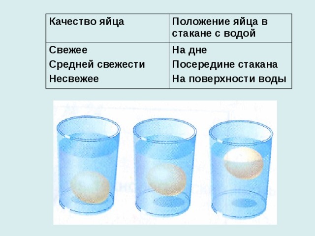 Почему молоко опускается на дно стакана. Качество яиц. Яйцо в стакане с водой. Положение яйца в стакане. Свежее яйцо в стакане с соленой водой.