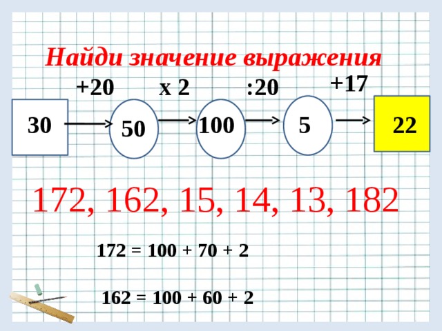 Нумерация чисел от 21 до 100