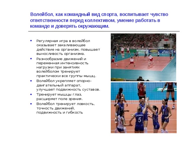 Волейбол как вид спорта проект