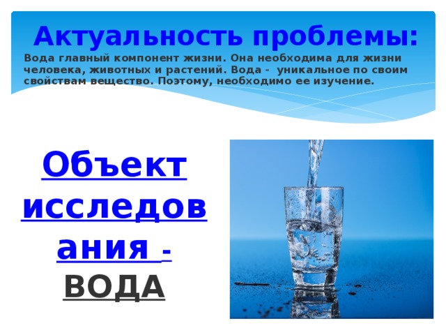 Исследование воды проект