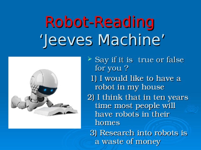 Reading robot