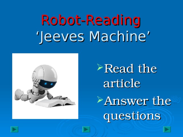 Reading robot