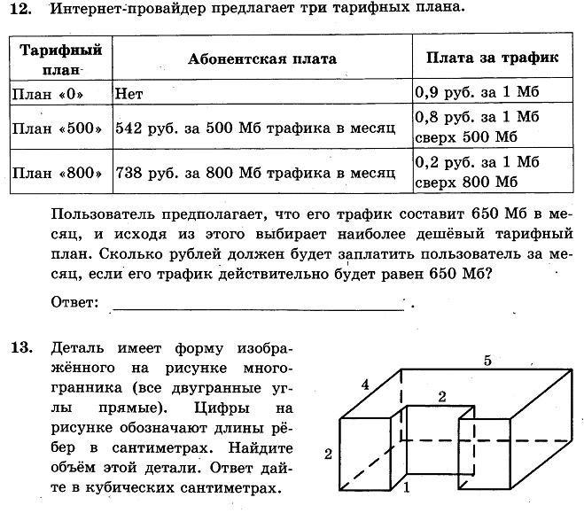 Интернет провайдер предлагает три тарифных плана план 0 план 500 план 900