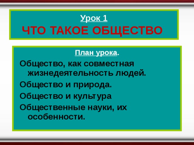 План что такое общество