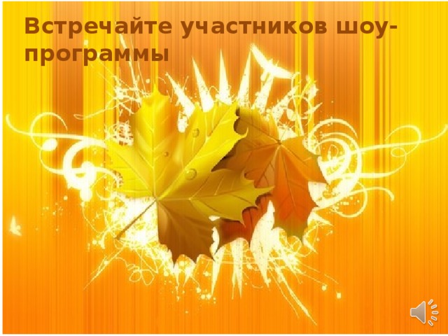 Встречайте участников шоу- программы 