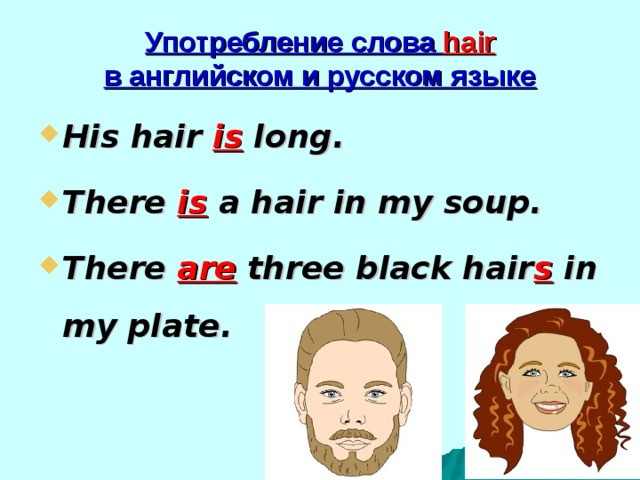 His hair was were. Hair на английском языке. Волосы слово. Слова про волосы на английском. Hair is или hair are.