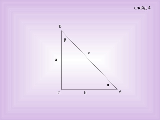 слайд 4 β c a α b