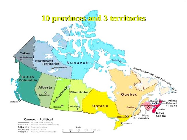 10 provinces and 3 territories 