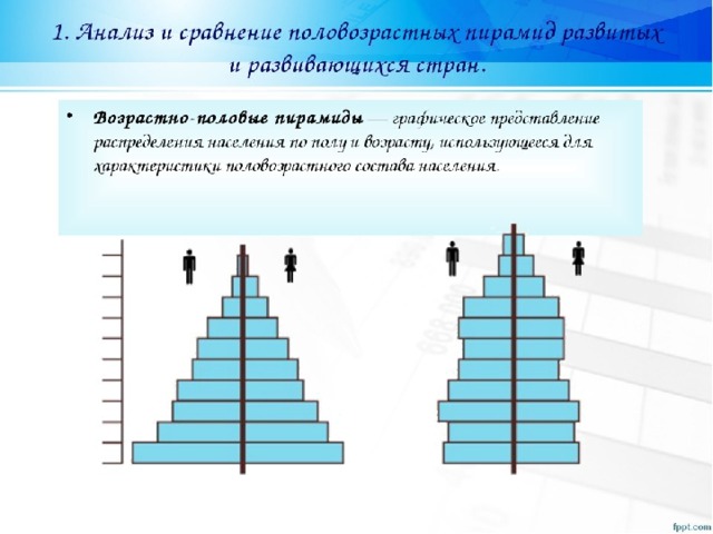 Половозрастные пирамиды презентация