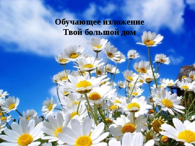 Обучающее изложение Твой большой дом