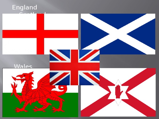 England scotland wales and northern ireland. Флаги Англии Шотландии Уэльса и Северной Ирландии. Флаги Великобритании и частей. Флаги стран Великобритании. Флаги Ирландии Шотландии Уэльса.