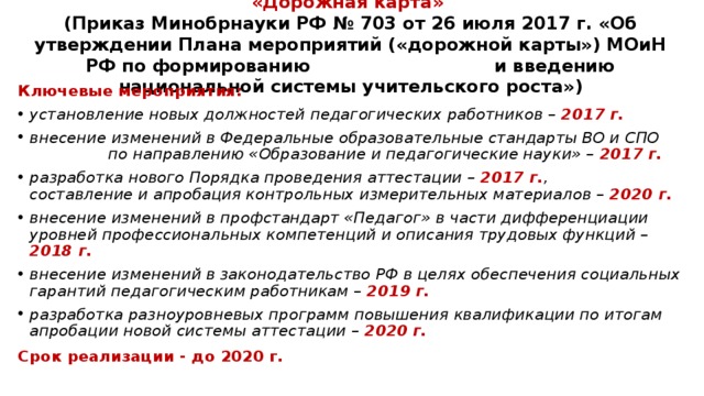 Приказ 195 изменения. Дорожная карта по аттестации. Дорожная карта Минобразования. Создание национальной системы учительского роста. Задачи НСУР.