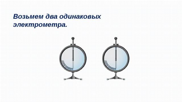 На столе установили два незаряженных электрометра и соединили их алюминиевым стержнем с изолирующей
