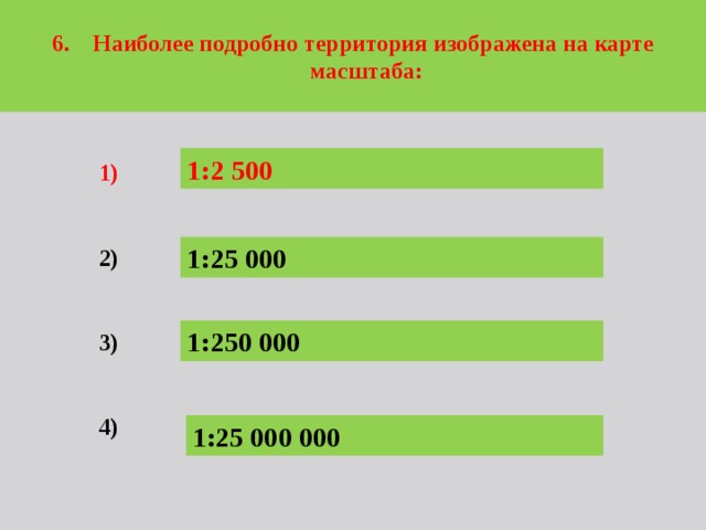 Карта какого масштаба самая подробная и точная для данной территории