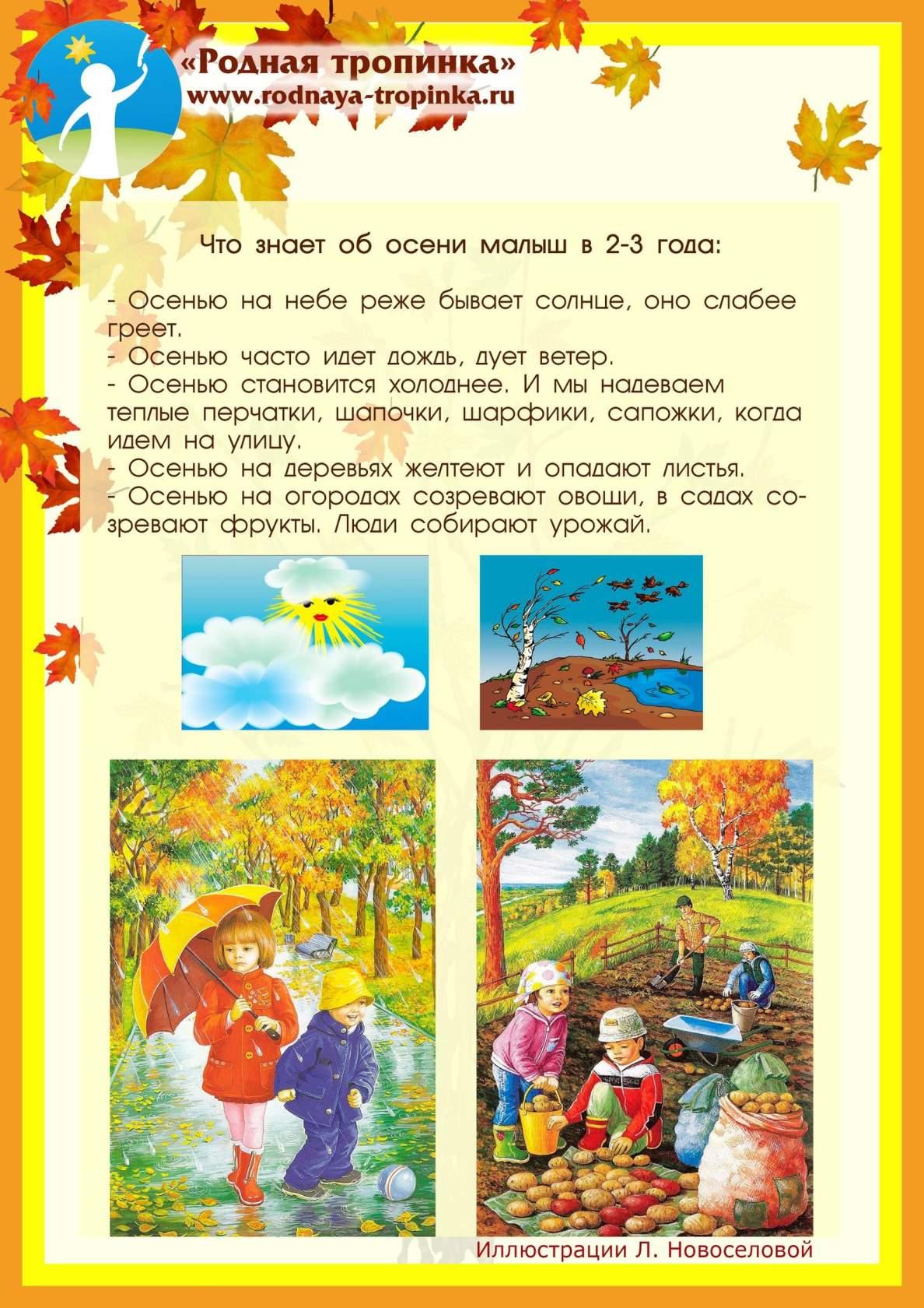 Папки-передвижки для детского сада осень для детей раннего возраста