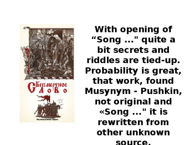 With opening of “Song ...