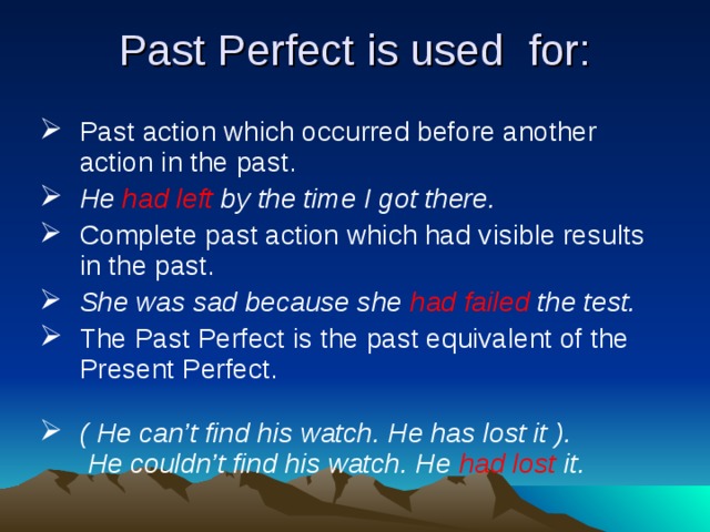Complete the sentences using past perfect tense. Past perfect usage. Past perfect before past simple. Use the past perfect Tense.. Past perfect use.