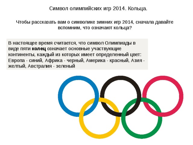 Олимпийские кольца значение каждого кольца по цвету