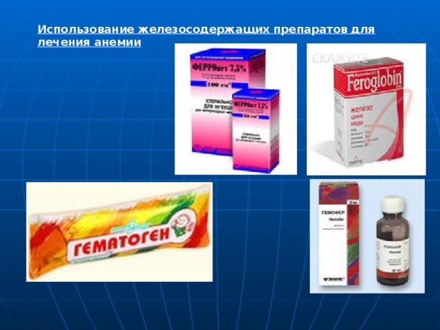Использование железосодержащих препаратов для лечения анемии  