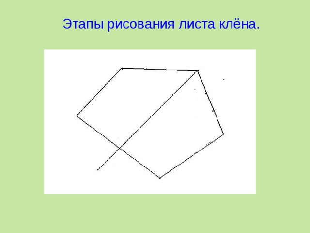 Этапы рисования листа клёна. 