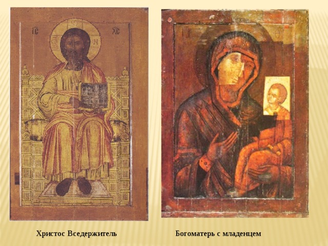 Христос Вседержитель Богоматерь с младенцем 