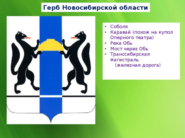 Герб новосибирска и новосибирской области описание и фото