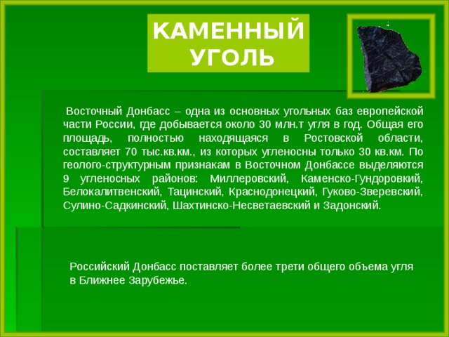 Полезные ископаемые ростовской области презентация 4 класс