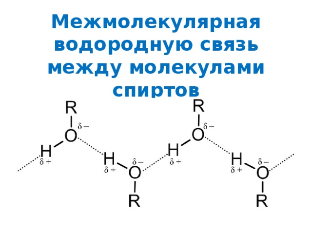 Водородная связь между молекулами