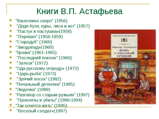Книги В.П. Астафьева 