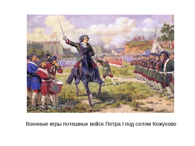 Военные игры потешных войск Петра I под селом Кожухово 
